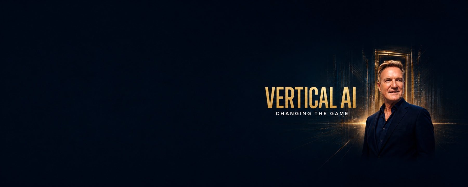 Clive Mayhew with the Vertical AI: Changing the Game identity