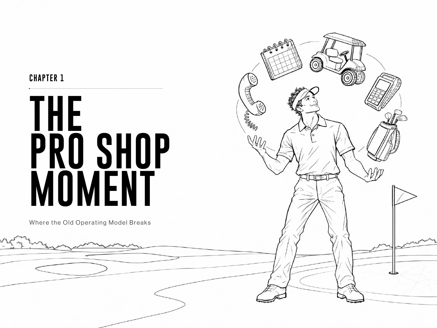 Chapter 01: The Pro Shop Moment — original book illustration