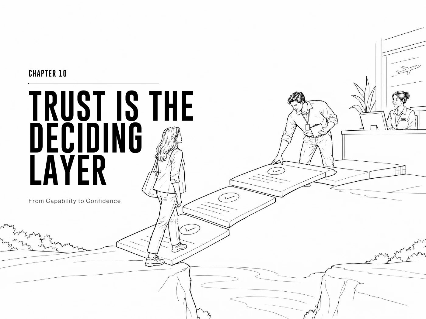 Chapter 10: Trust Is the Deciding Layer — original book illustration